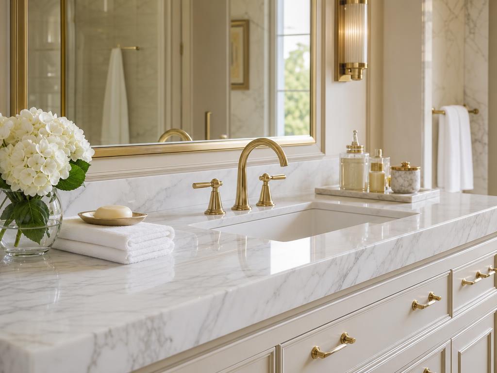 Marble countertop surface installed by Northeast Surfaces